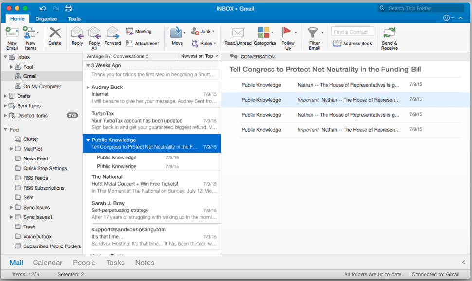 outlook for mac and gmail sync issues